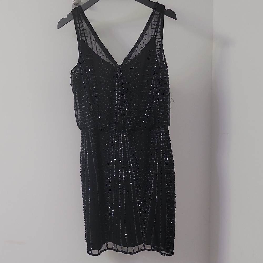 Elegant Black Sequin Dress